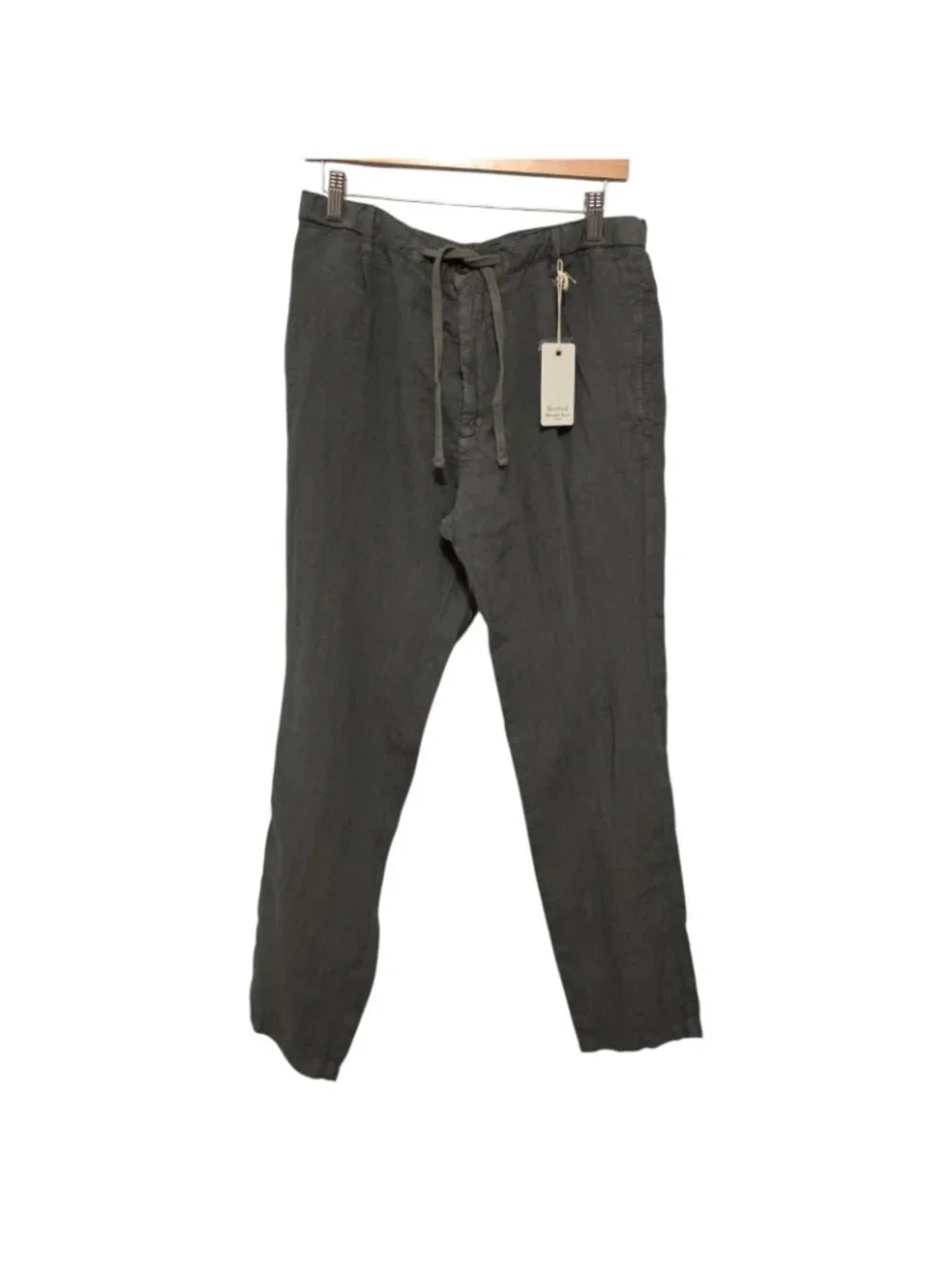 Hartford Tanker Mens 100% Linen Drawstring Pants Size 52 Olive NWT AZ56100
